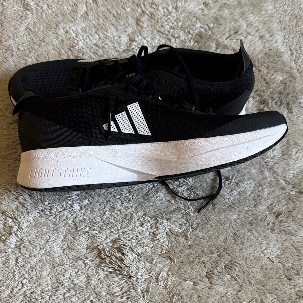 Adidas Lightstrike Pro Black and White Men’s Athletic Sneakers - Picture 3 of 5